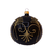 Zwarte Kerstballen met Gouden Glitter Decoratie