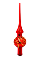 Kerstboom Piek Rood met luxe gouden decoratie