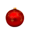 Set van 3 matte kerstballen rood met chique gouden decoratie 8 cm