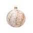 Set van 3 matte kerstballen wit met gouden glitter strikjes decoratie 8 cm