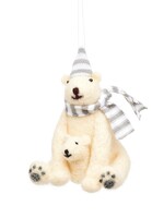 Sass & Belle IJsbeer met baby Kersthanger
