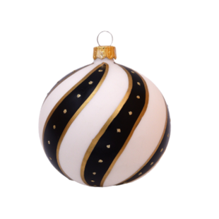 Zwart Witte Kerstballen Twisted