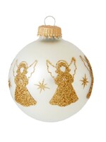 Kerstballen Zilver met Engeltjes