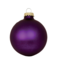 Glazen matte paarse kerstballen effen 7 cm - met gouden kroontje