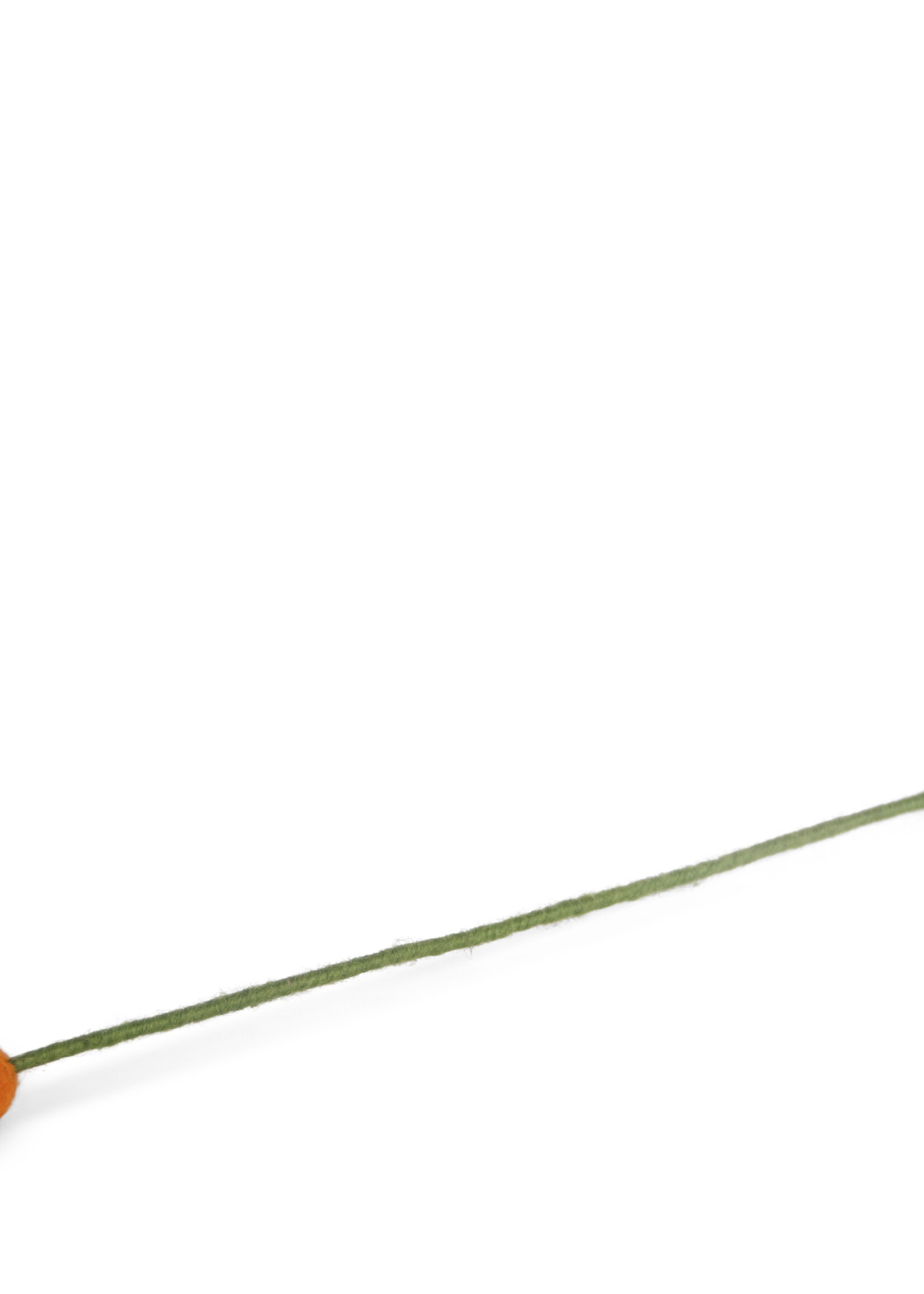 Én Gry & Sif vilten bloem oranje 2 cm doorsnede - 30 cm lengte