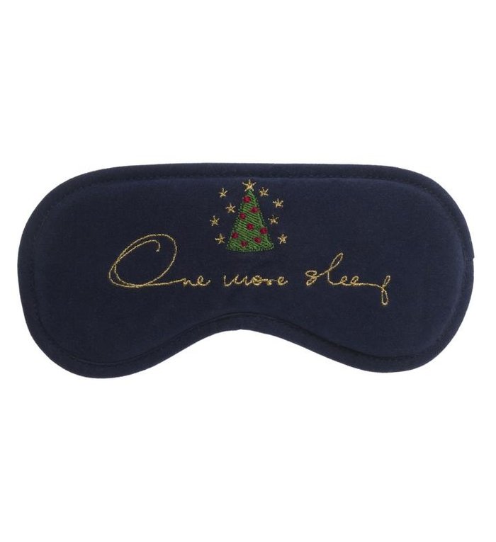 Sophie Allport slaap masker - oogmasker met kerstboom en tekst "One more sleep"