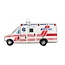 Kerstboomhanger ambulance 14 cm van glas