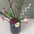 Én Gry & Sif zacht roze vilten bloem 30 cm