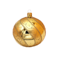 Set van 3 glanzende kerstballen goud met luxe gouden decoratie 8 cm