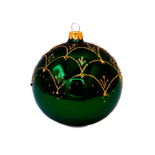 Groene Kerstballen met Chique Gouden Decoratie
