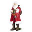 Goodwill Staande kerstman figuur met cadeau zak en zakhorloge 30 cm