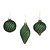 Goodwill Groene Kerstballen met Twisted met Goud - set van 3