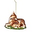 Magic by Inge Kersthanger liggend hertje met jong kerstboom decoratie van glas