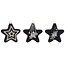 Magic by Inge Kerstster kersthangers zwart met gouden decoratie set van 3 - 7 cm