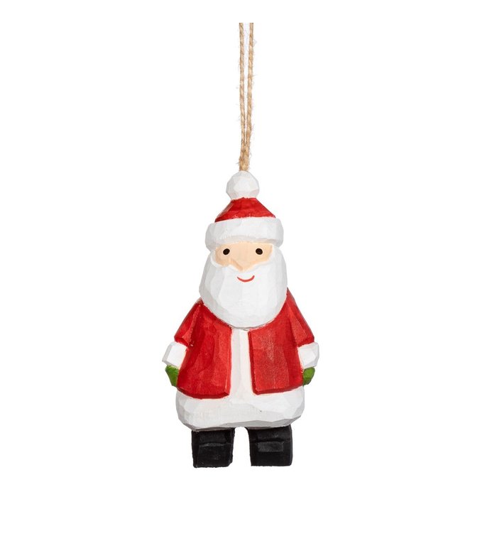 Sass & Belle kerstman kerstboomdecoratie van hout 10 cm