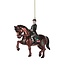 Goodwill kersthanger bruin paard met ruiter - kerstboom decoratie van glas 12 cm