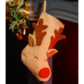 Sass & Belle decoratie Kerstsok Rudolf Rendier met rode neus