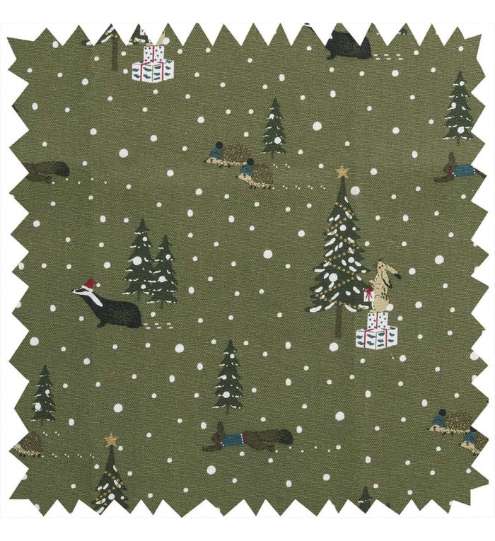 Sophie Allport olijfgroene Kerst Tafelloper uit de Feestelijk Bos collectie
