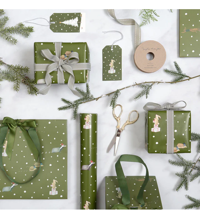 Sophie Allport cadeaukaartjes / cadeau labels / naamkaartjes voor kerstcadeaus Feestelijk Bos set van 8 stuks