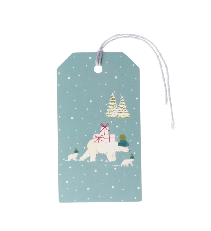 Sophie Allport cadeaukaartjes / cadeau labels / naamkaartjes voor kerstcadeaus Sneeuwseizoen set van 8 stuks