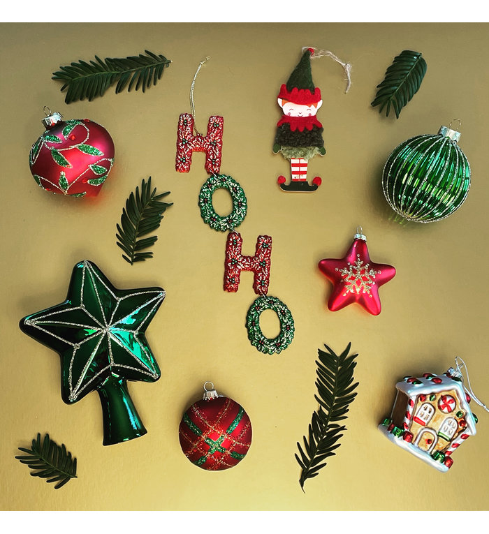 Goodwill Rood en Groene hoho Kersthanger 24 cm