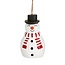 Sass & Belle sneeuwpop kerstboomdecoratie van hout 8,5 cm