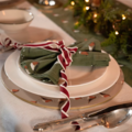 Sophie Allport set van 4 olijfgroene Kerst Servetten uit de Roodborstjes collectie