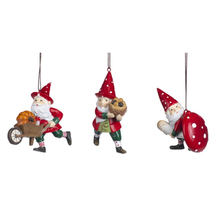 Drukke Kaboutertjes set van 3 kersthangertjes