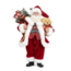 Goodwill Kerstman figuur met beer en zak met kerstcadeaus 28 cm
