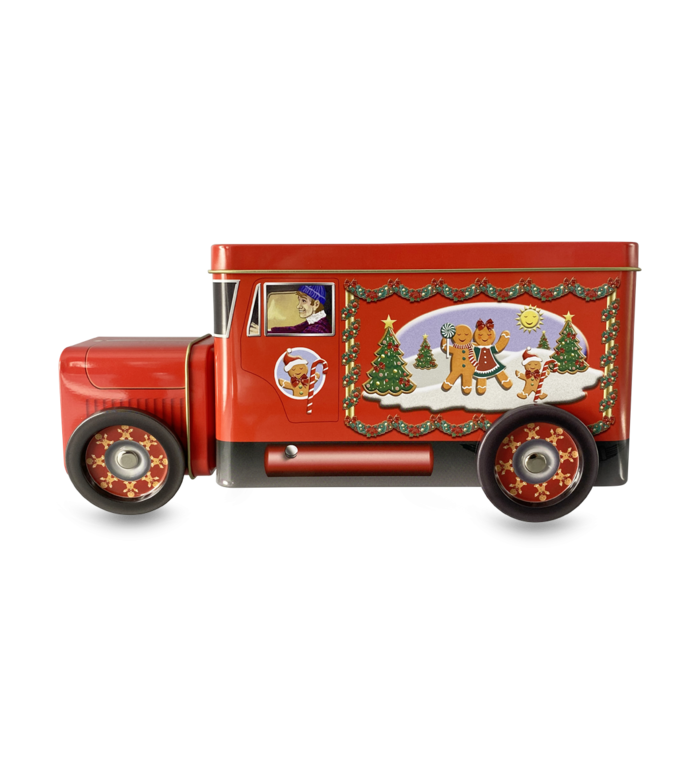 Kerst Bestelwagen - Trommel voor Kerst - Bewaarblik Bestelbus Kerst