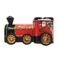 Kersttrein bewaarblik - Trommel voor Kerst - Bewaarblik Locomotief met de Kerstman