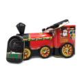 Kersttrein bewaarblik - Trommel voor Kerst - Bewaarblik Locomotief met de Kerstman