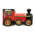 Kersttrein bewaarblik - Trommel voor Kerst - Bewaarblik Locomotief met de Kerstman