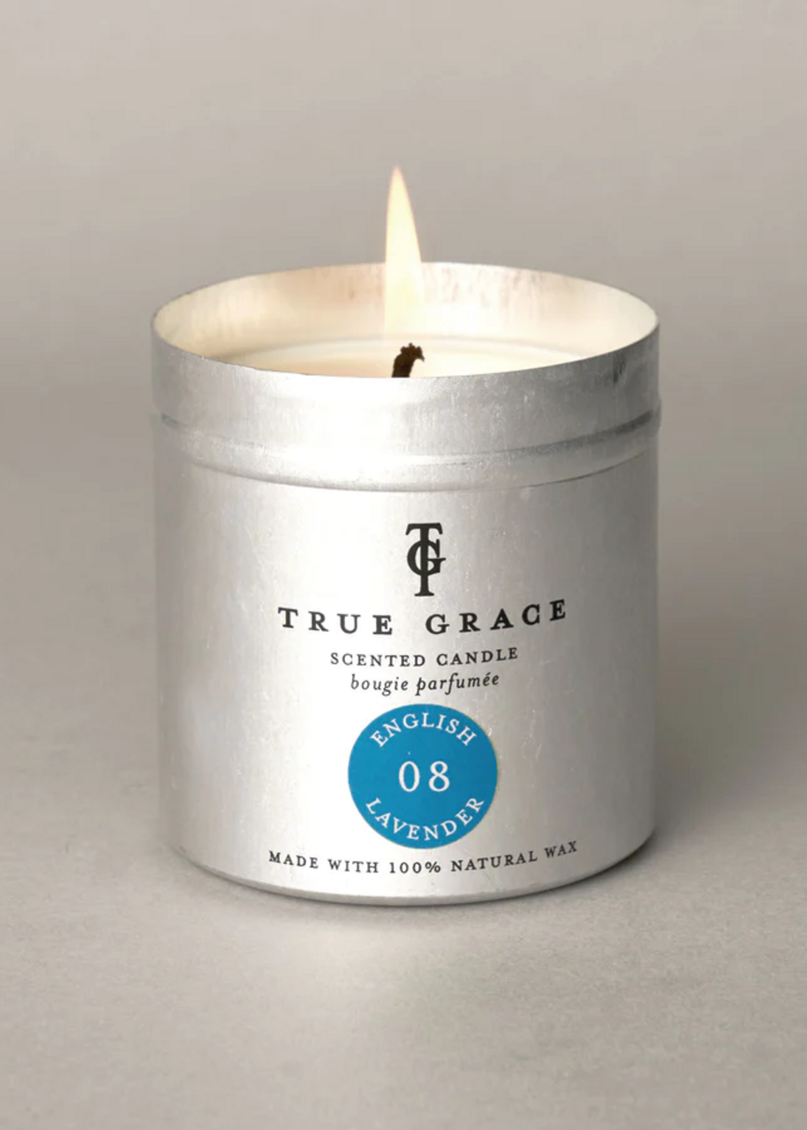 True Grace geurkaars in blikje 08 - Engelse Lavendel