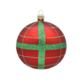 Set van 3 kerstballen mat rood met groene en gouden glitter ruit 8 cm