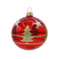 Set van 3 kerstballen transparant rood met gouden glitter kerstbomen en sterren 8 cm