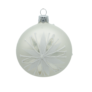 Witte Kerstballen met Witte Kerstster