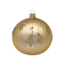 Set van 3 matte kerstballen licht goud met gouden glitter decoratie en pailletten 8 cm