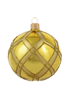 Gouden Kerstballen met Gouden Ruitennet
