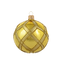 Set van 3 glanzende kerstballen goud met gouden glitter ruitennet decoratie 8 cm