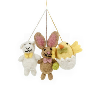 Vilten Paas Figuurtjes set van 3