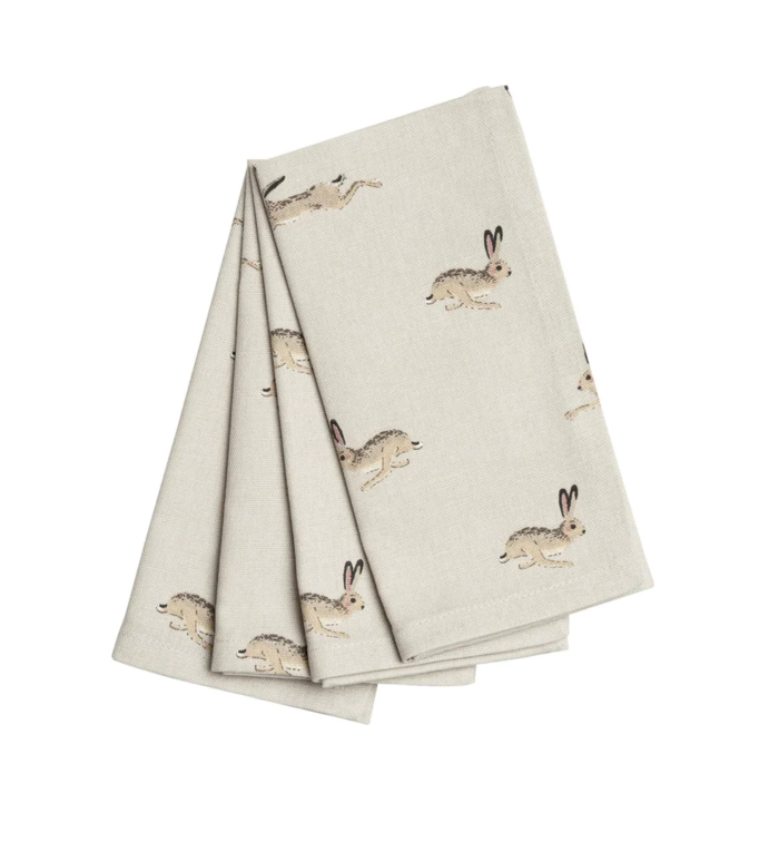 Sophie Allport set van 4 servetten uit de Hazen collectie