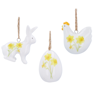 Set van 3 Paas Hangertjes met Narcissen