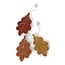 Én Gry & Sif drie handgemaakte vilten eiken herfstbladeren in oranje, rood en bruin - Herfst / Halloween decoratie hangertjes
