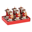 Doosje met 6 waxinelichtjes in de vorm van een muisje met een kerstkoekje