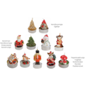 Doosje met 6  waxinelichtjes in de vorm van een muisje met een kerstkoekje