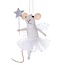 Sass & Belle kersthanger Muis Feetje met Sterstokje vilten kerstboomhanger 12 cm