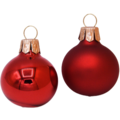 Glazen rode kerstballen mat en glanzend effen 7 cm - doosje van 6 kerstballen