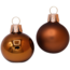 Glazen lichtbruine kerstballen mat en glanzend effen 7 cm - doosje van 6 kerstballen