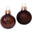 Glazen donkerbruine kerstballen mat en glanzend effen 7 cm - doosje van 6 kerstballen